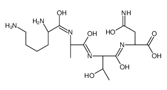 (2S)-4-amino-2-[[(2S,3R)-2-[[(2S)-2-[[(2S)-2,6-diaminohexanoyl]amino]propanoyl]amino]-3-hydroxybutanoyl]amino]-4-oxobutanoic acid Structure