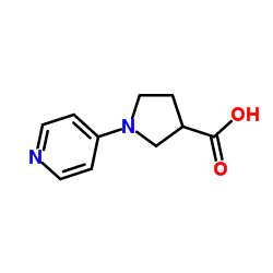 1-(4-Pyridinyl)-3-pyrrolidinecarboxylic acid结构式