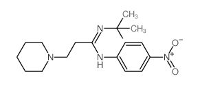 N-(4-nitrophenyl)-3-(1-piperidyl)-N-tert-butyl-propanimidamide structure