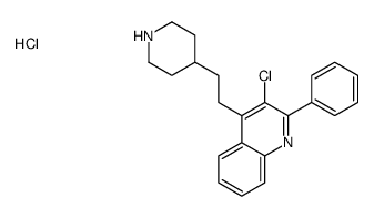 3-chloro-2-phenyl-4-(2-piperidin-4-ylethyl)quinoline,hydrochloride结构式