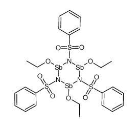 1,3,5-triethoxy-1,3,5-tris(phenylsulfonyl)cyclotristibazane Structure
