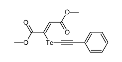 dimethyl 2-(2-phenylethynyltelluro)-2-butenedioate结构式