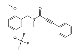 3-phenyl-propynoic acid (2-methoxy-5-trifluoromethoxy-benzyl)-methyl-amide结构式