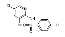 N-(3-bromo-5-chloropyridin-2-yl)-4-chlorobenzenesulfonamide结构式