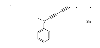 N-methyl-N-(4-trimethylstannylbuta-1,3-diynyl)aniline Structure