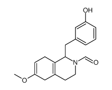 (+/-)-N-formyl-1-(3-hydroxybenzyl)-6-methoxy-1,2,3,4,5,8-hexahydroisoquinoline结构式