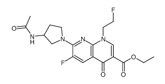 ethyl 7-(3-acetylamino-1-pyrrolidinyl)-6-fluoro-1-(2-fluoroethyl)-1,4-dihydro-4-oxo-1,8-naphthyridine-3-carboxylate Structure