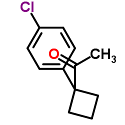 1-[1-(4-Chlorophenyl)cyclobutyl]ethanone Structure