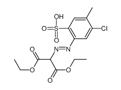 4-chloro-2-[(1,3-diethoxy-1,3-dioxopropan-2-yl)diazenyl]-5-methylbenzenesulfonic acid Structure