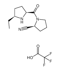 (2S)-1-((S)-5-ethyl-L-prolyl)pyrrolidine-2-carbonitrile trifluoroacetic salt结构式