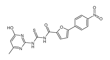 1-(4-Hydroxy-6-methyl-pyrimidin-2-yl)-3-[5-(4-nitro-phenyl)-furan-2-carbonyl]-thiourea Structure