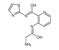 3-[(2-aminoacetyl)amino]-N-(1,3-thiazol-2-yl)pyridine-2-carboxamide结构式