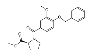 methyl (2S)-N-(4-benzyloxy-3-methoxybenzoyl)pyrrolidin-2-carboxylate结构式