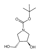 (3S,4S)-3-羟基-4-(羟基甲基)吡咯烷-1-羧酸叔丁酯结构式