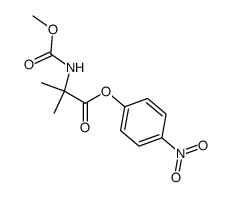 N-methoxycarbonyl-α-methylalanine p-nitrophenyl ester Structure