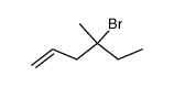 4-bromo-4-methyl-hex-1-ene Structure