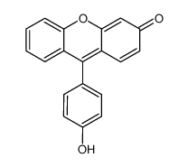 9-(4-hydroxy-phenyl)-xanthen-3-one Structure