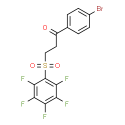 1-(4-BROMOPHENYL)-3-[(2,3,4,5,6-PENTAFLUOROPHENYL)SULFONYL]-1-PROPANONE结构式
