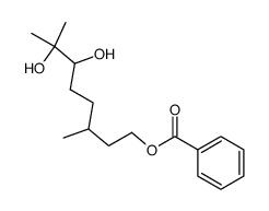 6,7-dihydroxy-3,7-dimethyloctyl benzoate结构式