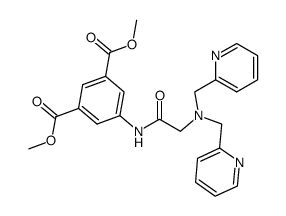 5-[(2-(bis(pyridin-2-ylmethyl)amino)acetyl)amino]isophthalic acid dimethyl ester Structure