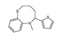 6-methyl-5-thiophen-2-yl-2,3,4,5-tetrahydro-1,6-benzothiazocine Structure