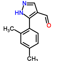 5-(2,4-Dimethylphenyl)-1H-pyrazole-4-carbaldehyde结构式