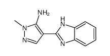 4-(1H-BENZIMIDAZOL-2-YL)-1-METHYL-1H-PYRAZOL-5-AMINE结构式