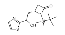 1-(t-butyldimethylsilyl)-4-(2-thiazolyl-2-hydroxy)ethyl-azetidin-2-one结构式