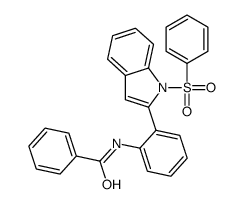 N-[2-[1-(benzenesulfonyl)indol-2-yl]phenyl]benzamide Structure