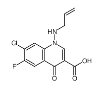 7-chloro-6-fluoro-1,4-dihydro-4-oxo-1-(2-propenylamino)-3-quinolinecarboxylic acid结构式