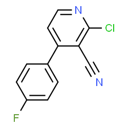 2-Chloro-4-(4-fluorophenyl)nicotinonitrile Structure