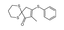 3-methyl-2-phenylsulfanyl-6,10-dithiaspiro[4.5]dec-2-en-4-one Structure