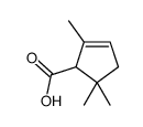 2,5,5-trimethylcyclopent-2-ene-1-carboxylic acid结构式
