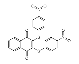 2,3-bis[(4-nitrophenyl)sulfanyl]naphthalene-1,4-dione结构式