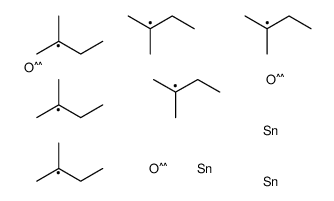 2,2,4,4,6,6-hexakis(2-methylbutan-2-yl)-1,3,5,2,4,6-trioxatristanninane结构式