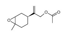 (S)-(-)-9-acetoxy-1(2)-epoxy-p-menth-8(10)-ene结构式