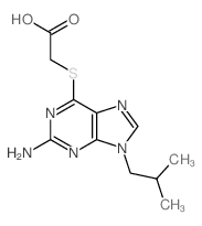 2-[2-amino-9-(2-methylpropyl)purin-6-yl]sulfanylacetic acid Structure