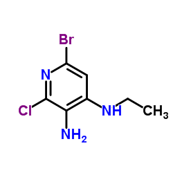 6-Bromo-2-chloro-N4-ethyl-3,4-pyridinediamine结构式