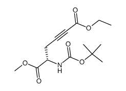1-ethyl 6-methyl (S)-5-(tert-butoxycarbonylamino)hex-2-ynedioate结构式