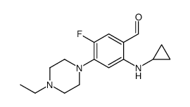 2-(cyclopropylamino)-4-(4-ethylpiperazin-1-yl)-5-fluorobenzaldehyde结构式