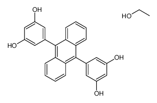 5-[10-(3,5-dihydroxyphenyl)anthracen-9-yl]benzene-1,3-diol,ethanol Structure