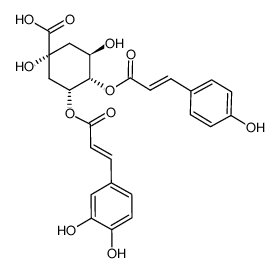 4-O-p-coumaroyl-5-O-caffeoylquinic acid结构式