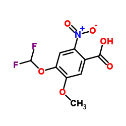 4-(Difluoromethoxy)-5-methoxy-2-nitrobenzoic acid structure