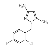 1-(2-Chloro-4-fluorobenzyl)-5-methyl-1H-pyrazol-3-amine Structure