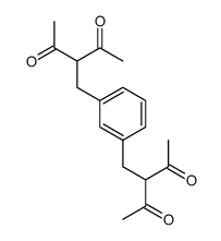 3-[[3-(2-acetyl-3-oxobutyl)phenyl]methyl]pentane-2,4-dione Structure