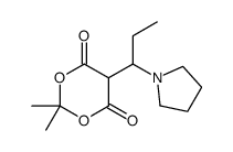 2,2-dimethyl-5-(1-pyrrolidin-1-ylpropyl)-1,3-dioxane-4,6-dione结构式