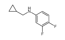 Benzenamine, N-(cyclopropylmethyl)-3,4-difluoro Structure