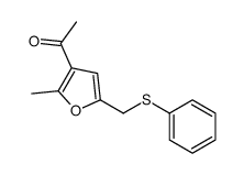 1-[2-methyl-5-(phenylsulfanylmethyl)furan-3-yl]ethanone结构式