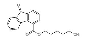 9H-Fluorene-4-carboxylicacid, 9-oxo-, hexyl ester结构式