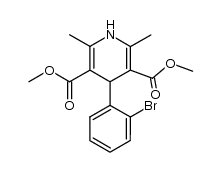dimethyl 4-(2-bromophenyl)-1,4-dihydro-2,6-dimethylpyridine-3,5-dicarboxylate结构式